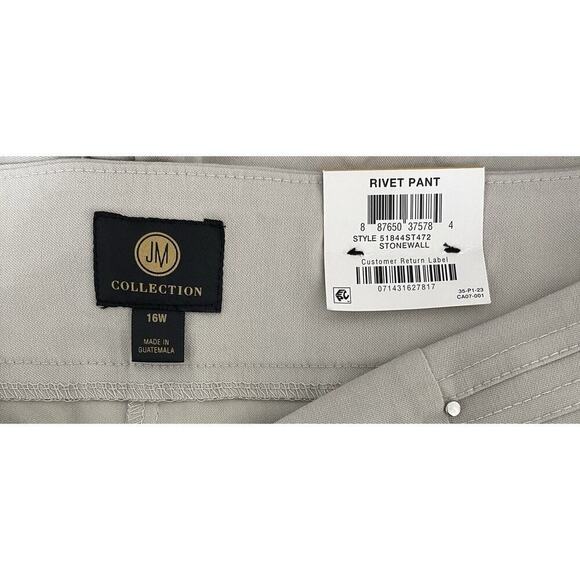 Jm Collection Stonewall Tummy Control Pull-on Slim-Leg Pants Plus Size 22W NWT - Picture 4 of 6